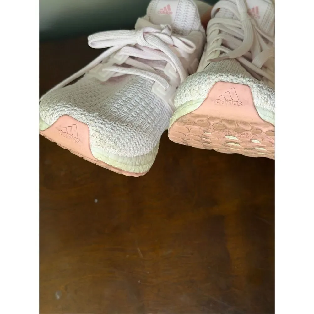 Adidas ultraboost 4.0 DNA pink knit slide on sneakers